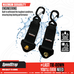 SpeedStrap 2" x 10" S-Hook Adapters for Retractable Tie-Down Straps (2 Pack) 28500-SH