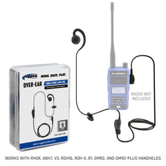 Rugged Lapel Mic - 1 Wire with Ear Hook for Handheld Radios