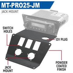 Rugged Lower Accessory Panel for 2025 Polaris RZR Pro XP Pro R and Pro S Radio Mount - Rocker Switch