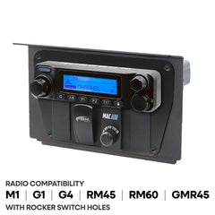 Rugged Polaris XP1 Mount Kit for Rugged Radios and Intercom - Rugged M1/G1/G4/RM45/RM60/GMR45 with Switch Holes