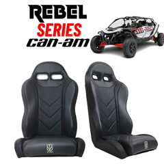 "REBEL" Series Pair of Front Suspension Bucket Seats Maverick R /Maverick R Max (2024+) - UTVMA
