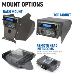 Rugged Can-Am Maverick X3 Complete Communication Kit with Bluetooth Intercom and 2-Way Radio - STX Stereo / M1 VHF Business Band / Dash Mount