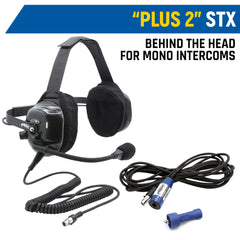 Rugged Rear Seat Expansion Kit with Helmet Kits or Headsets - Offroad Mono / AlphaBass Headset - Behind the Head