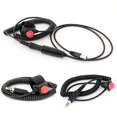 Rugged Quick Disconnect Push to Talk Buttons - Complete Hole Mount Quick Disconnect PTT Kit