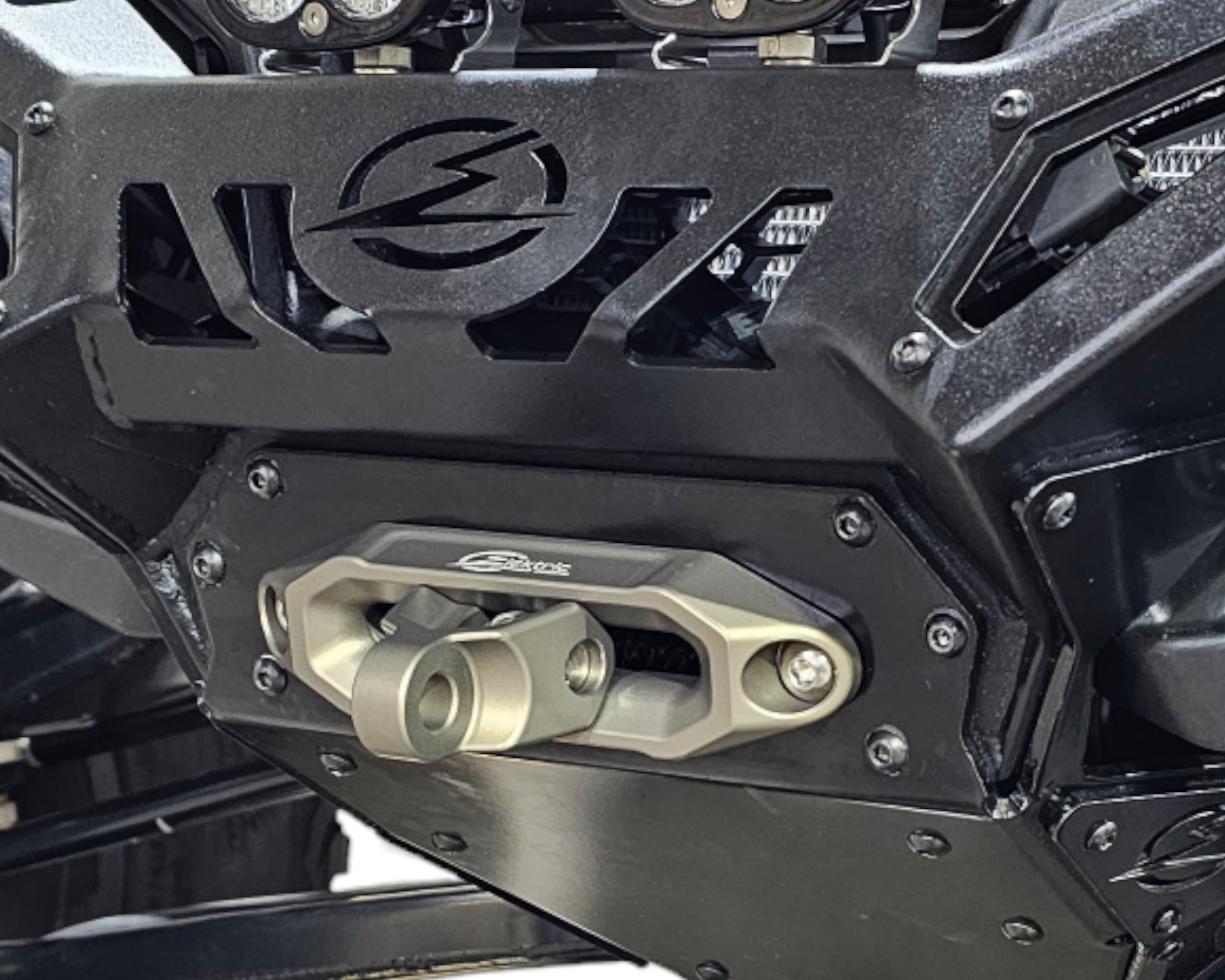 Underside mounting bolt pattern detail on EOD gunmetal winch fairlead