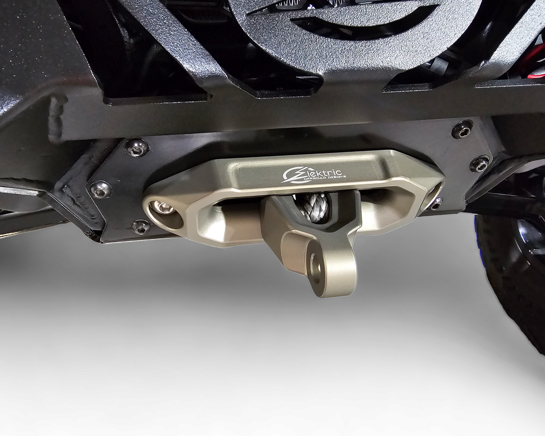 EOD winch fairlead and hook combo shown as a complete kit with mounting hardware