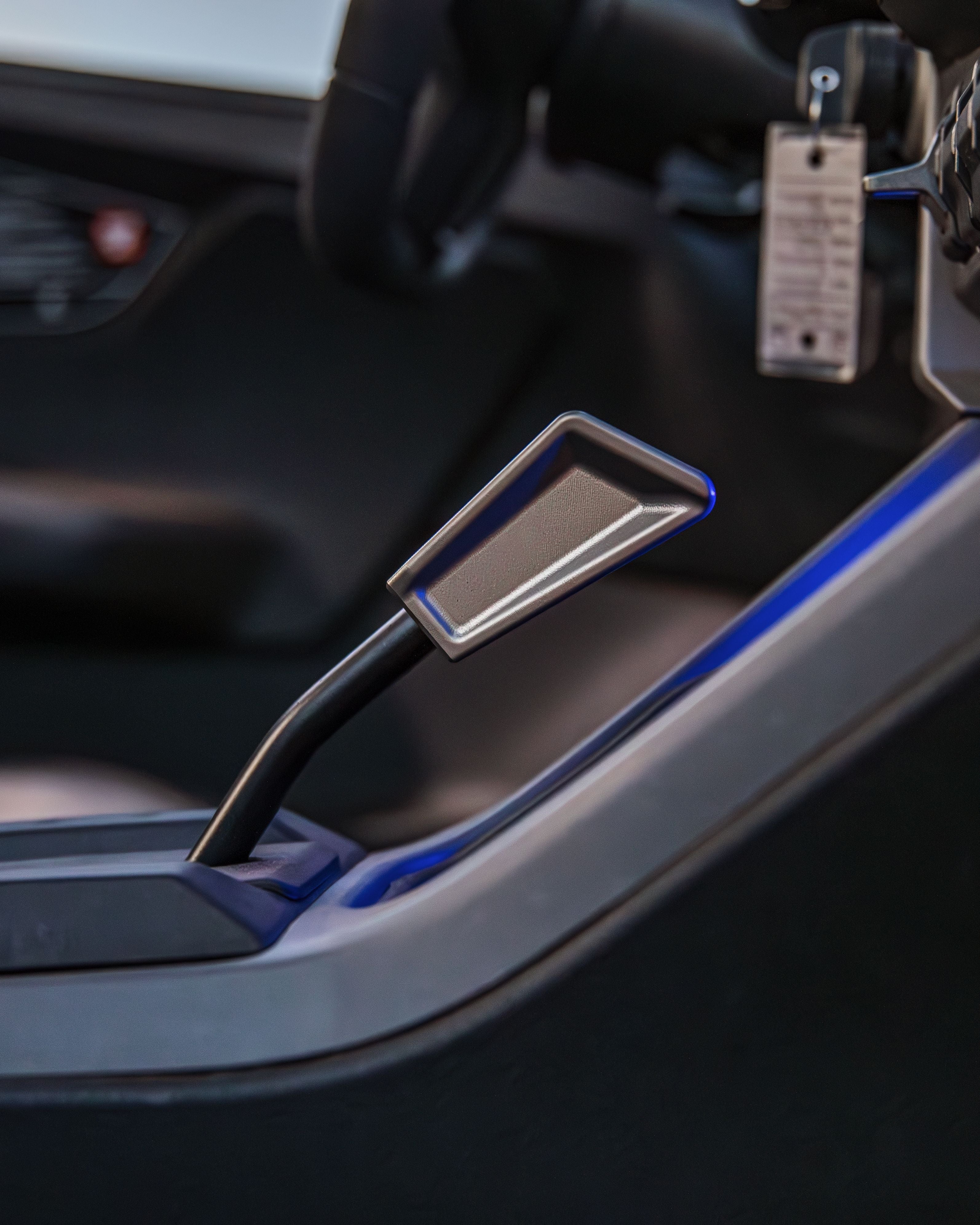 Polaris RZR gunmetal shift knob showing ergonomic design and CNC billet construction
