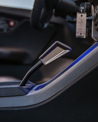 Polaris RZR gunmetal shift knob showing ergonomic design and CNC billet construction
