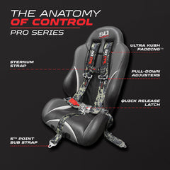 2" 5 Point Racing Harness – Pro Series Race Latch | 50 Caliber Racing