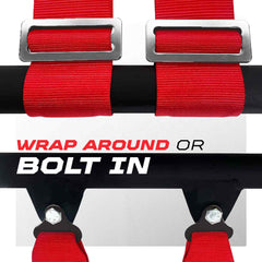 Pro Series 3" 4 point Harness Seat Belt 50 Caliber Racing