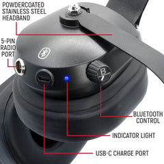 Rugged RW-H52 Bluetooth Headset for Cell Phones - 2-Way Radio Compatible