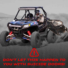 50 Cal RZR Doors Red on Black