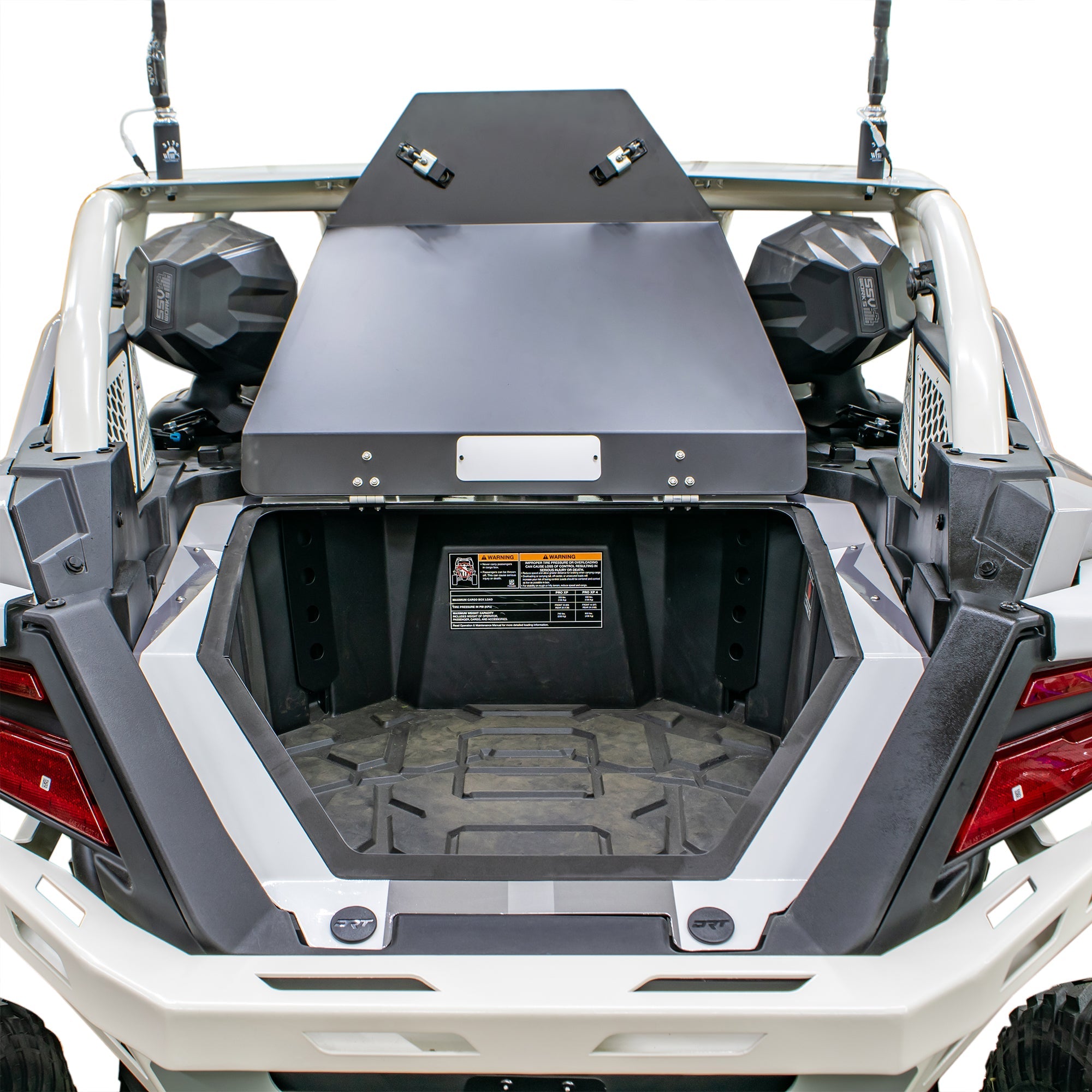 DRT RZR Pro XP / Turbo R 2020+ Aluminum Storage/Trunk Enclosure Open