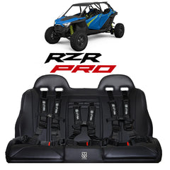 RZR 4 PRO (Turbo R, Pro R, Pro) Rear Bench Seat W Harnesses (2020-2024) - UTVMA