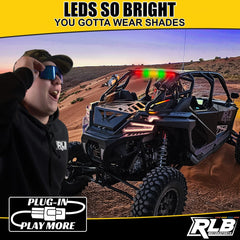 RLB Motorsports 2014 and Older Polaris RZR XP1000 Chase Light - (GREEN/WHITE)