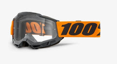 100-PERCENT ACCURI 2 OTG (Over The Glasses) Orange Goggle w/ Clear Lens