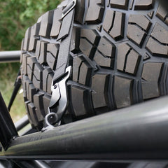 Chupacabra Offroad SpeedStrap 2â€³ HD 3-Point Spare Tire Tie-Down Y-Strap with Flat Snap Hooks