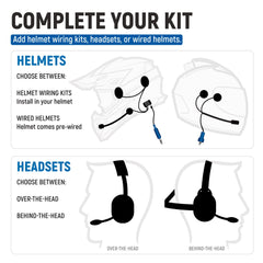 Rugged STX STEREO Complete Master Communication Kit with Intercom and 2-Way Radio - G1 GMRS