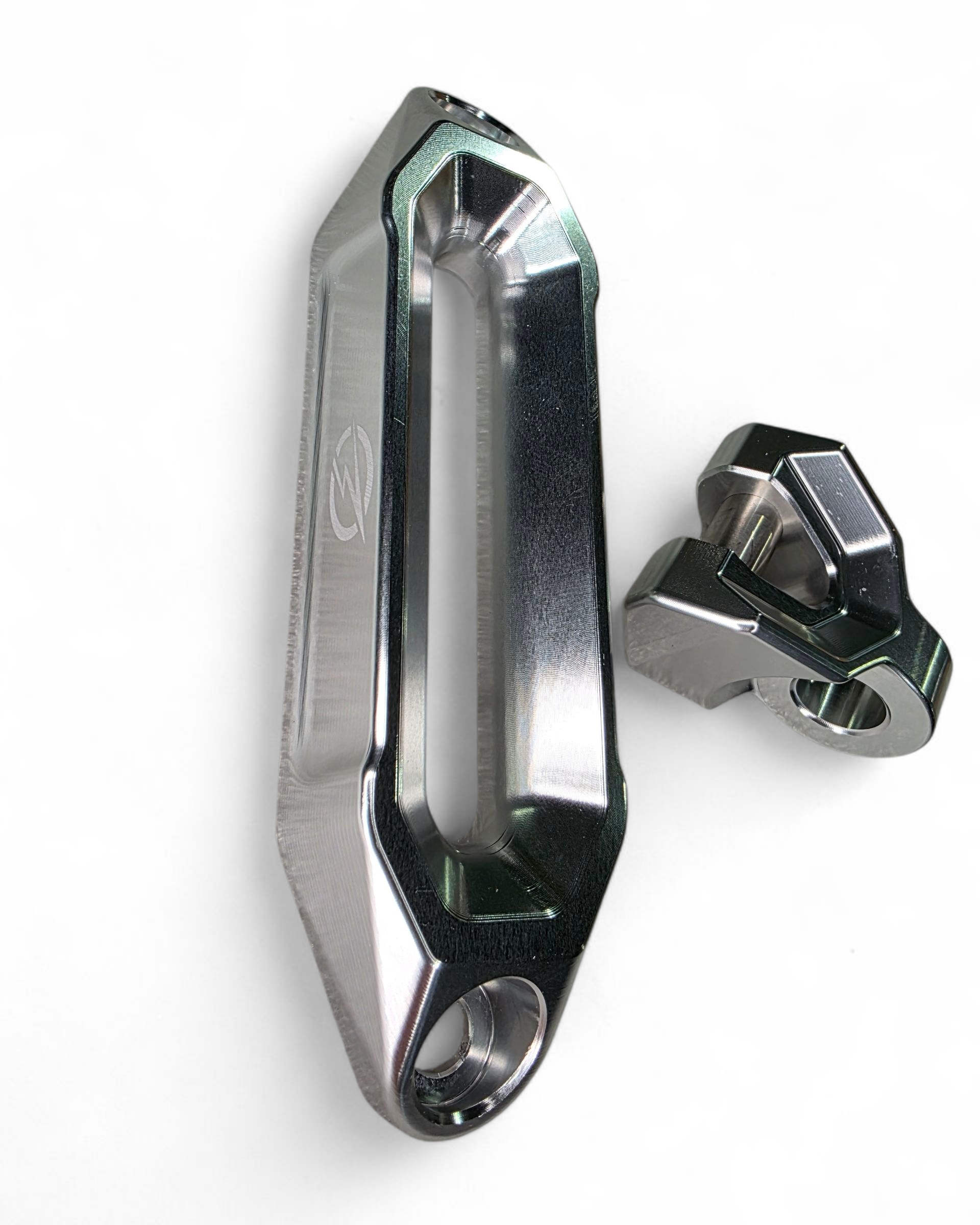 Tow hook detail on EOD winch fairlead and hook combo, clear