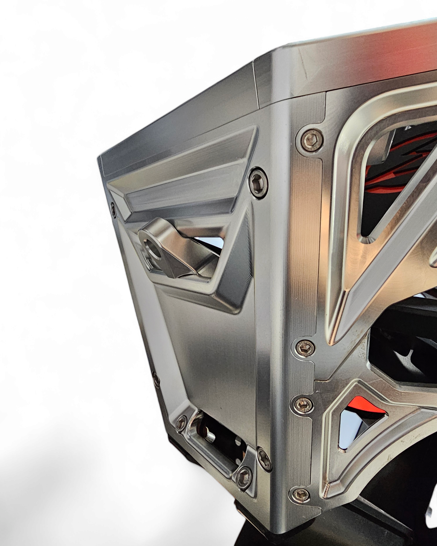 Front view of EOD clear winch hook for Billet series bumpers