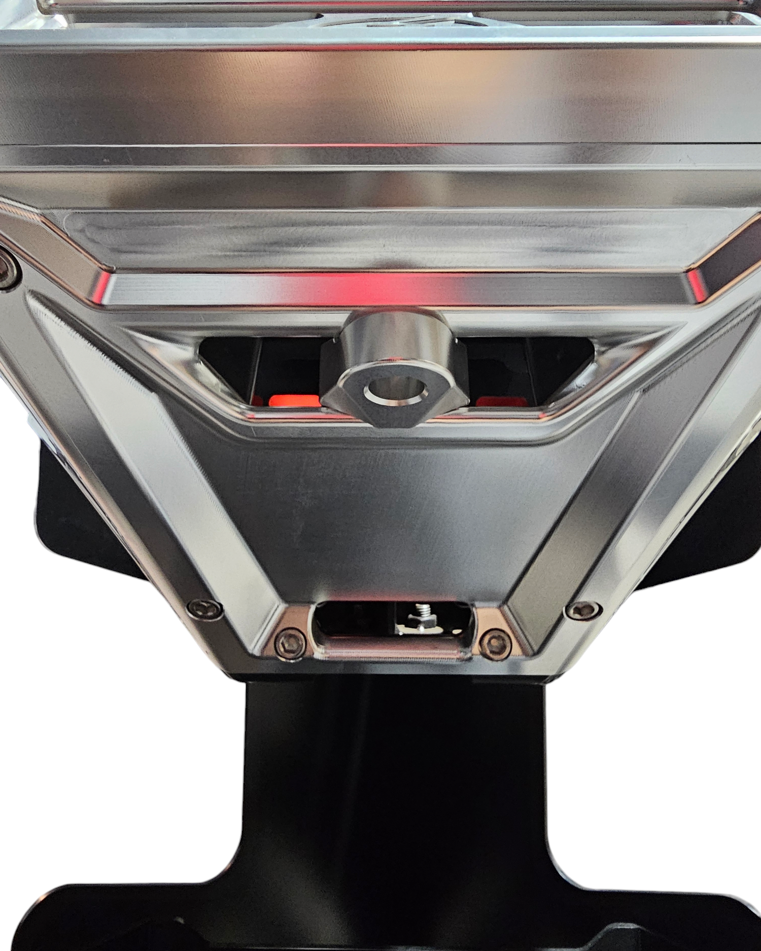 Hard anodized clear machine finish detail on EOD winch hook