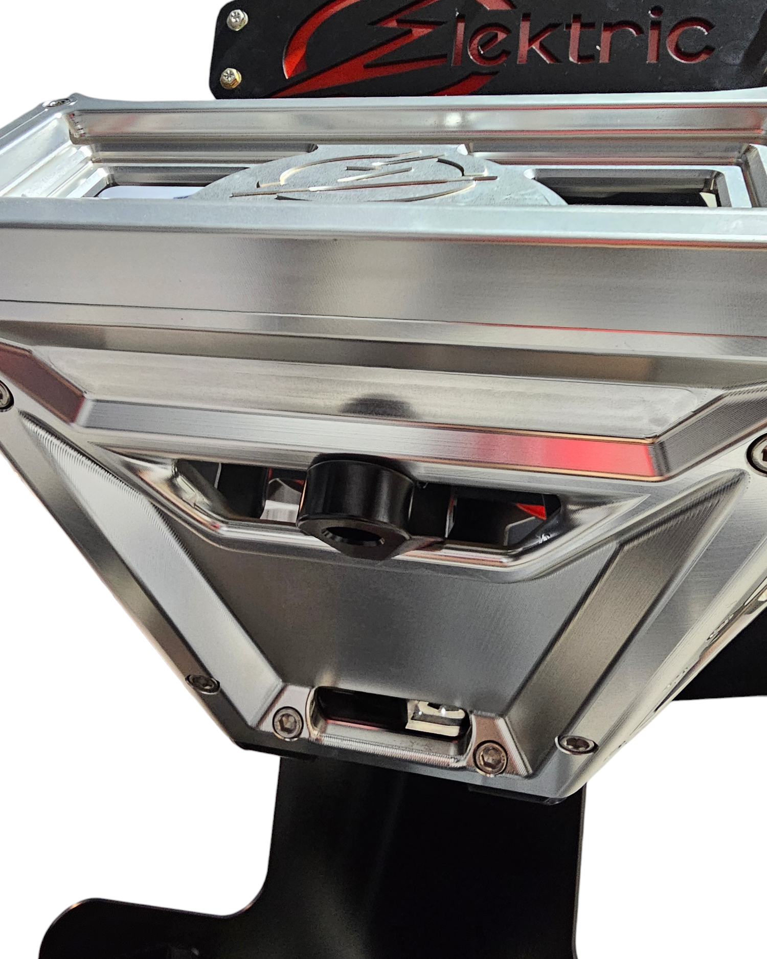 Hard anodized black finish detail on EOD winch hook