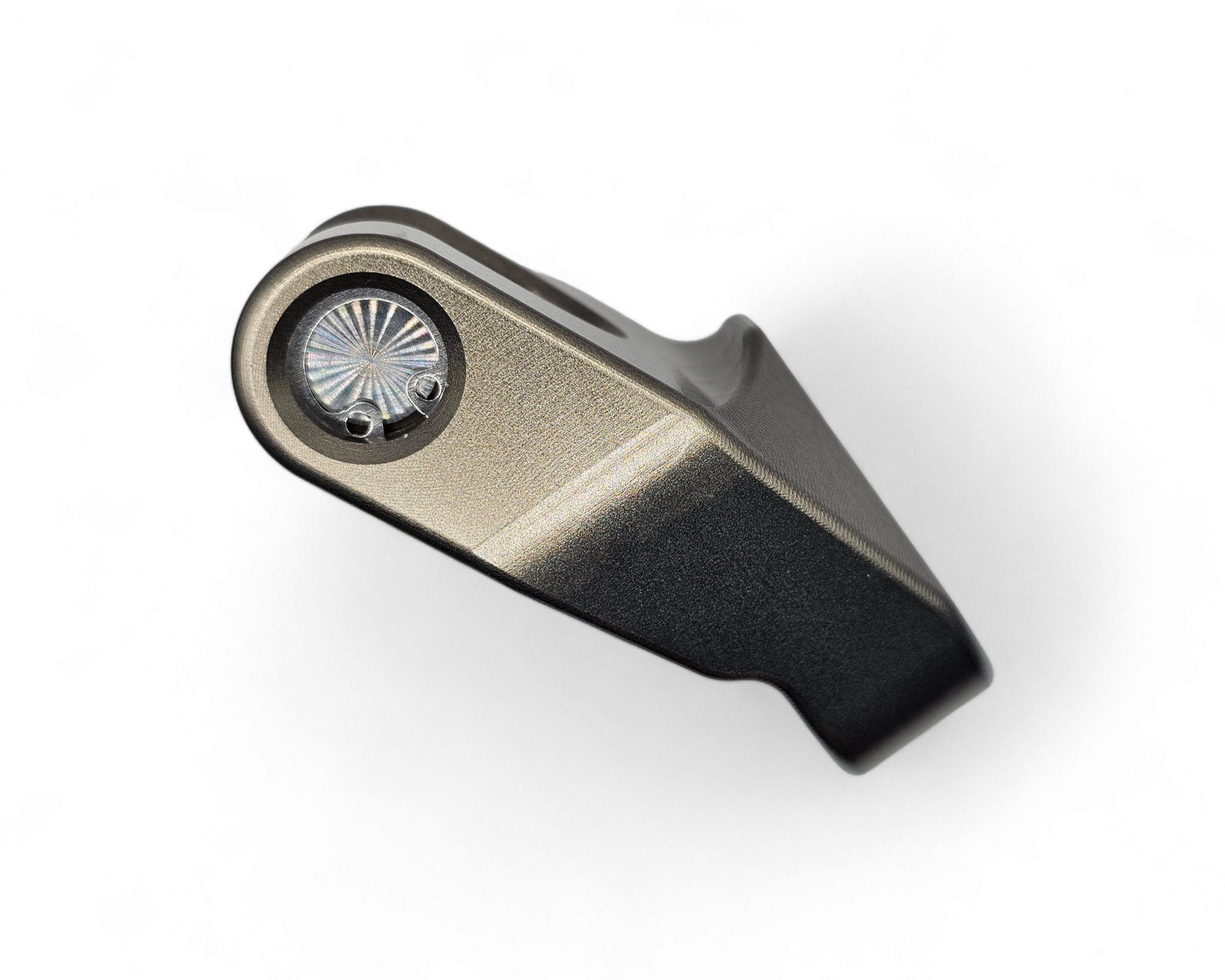 EOD gunmetal winch hook shown installed in a machined fairlead