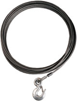 Warn WIRE ROPE ASSEMBLY 1/2 Inch Diameter x 75 Foot Length 77534