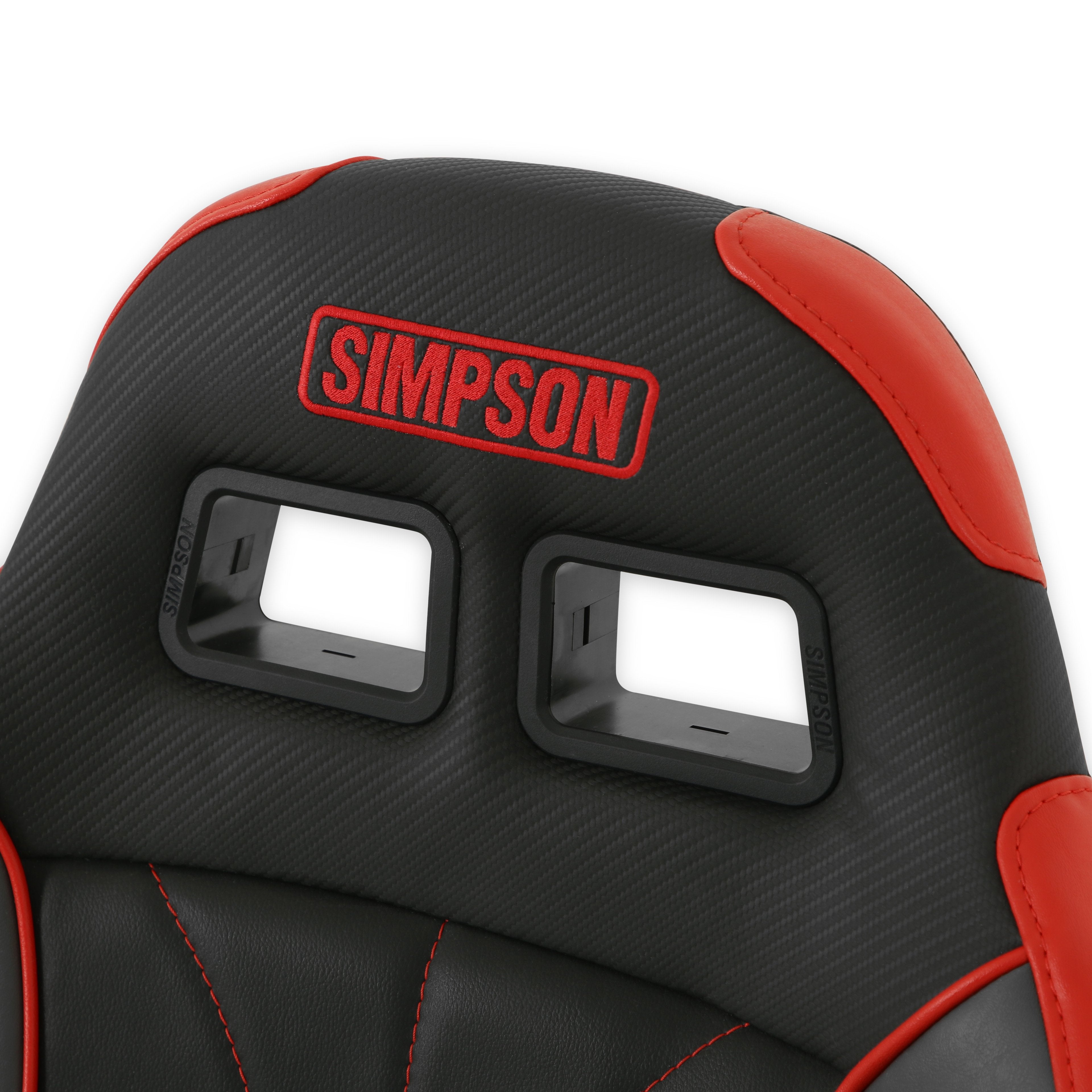 Simpsons Vortex Simpson Racing Vortex II Off-Road Suspension Seats Black/Red PAIR
