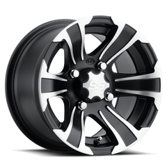 ITP SS 312 14x6 / 4x156 BP / 4+2 Offset Black w/ Machined Wheel 1428448536B