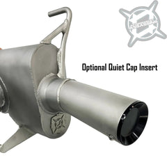 Aftermarket Assassins '22-'25 Polaris RZR Pro R 4 Cylinder Slip-On Exhaust With Center Exit & 3" Side Dump