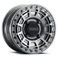 Method MR415 Beadlock 15x7 / 5+2/38mm Offset / 4x136 / 106mm CB Graphite Wheel - Gloss Graphite Ring MR415570471252B