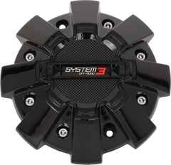SYSTEM 3 ST7 CENTER CAP DUAL FIT BOLT-IN GLOSS BLACK