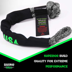 Rhino USA Synthetic Soft Shackle Gray SFTSHACK-12-GRY-1