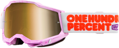 100-PERCENT ACCURI 2 GOGGLE HUNDREDS MIRROR TRUE GOLD LENS
