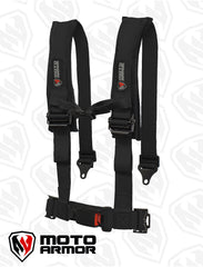 Moto Armor Four Point Harness , OEM style latch, BLACK