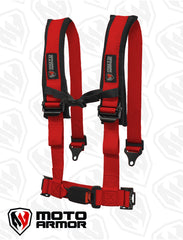 Moto Armor Four Point Harness , OEM style latch, RED