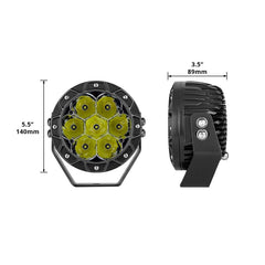 XKGLOW XK Glow Spot Beam Cube Offroad Round Work Light Kit 1pc 5in XK067005