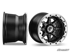 SuperATV Sticky XT Warrior Tires 34x10x14 on 14x10 Healy Lock Series Beadlock Wheels 4/137 Pattern