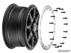 SuperATV Standard XT Warrior Tires 32x10x15 on 15x7 Healy Lock Series Beadlock Wheels 4/156 Pattern