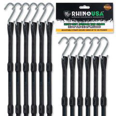 Rhino USA Heavy Duty Bungee - Set Of 12 TD-BGHD12-BLK