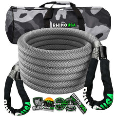 Rhino USA Kinetic Energy Recovery Rope (5/8In X 20Ft) Gray KROPE-58X20-GRY