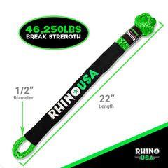 Rhino USA Synthetic Soft Shackle Green SFTSHACK-12-GRN-1