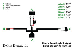 Diode Dynamics Heavy Duty Single Output 2-Pin Offroad Wiring Harness DD4031