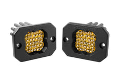 Diode Dynamics Stage Series C1 LED Pod Sport Yellow Flood Flush ABL (pair) DD6473P