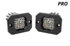 Diode Dynamics Stage Series C1 LED Pod Pro White Flood Flush RBL (pair) DD6476P