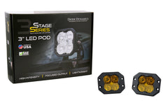 Diode Dynamics SS3 Sport ABL Yellow SAE Fog Flush (pair) DD6924P