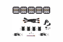 Diode Dynamics SS5 Sport Universal CrossLink 5-Pod Lightbar White Combo DD6796