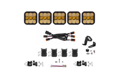 Diode Dynamics SS5 Sport Universal CrossLink 5-Pod Lightbar Yellow Combo DD6797
