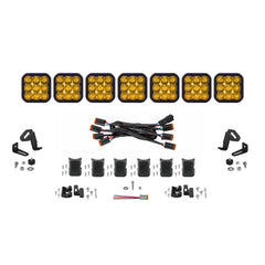 Diode Dynamics SS5 Sport Universal CrossLink 7-Pod Lightbar Yellow Driving DD7213